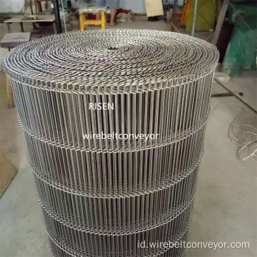 Sabuk stainless steel conveyor kawat logam